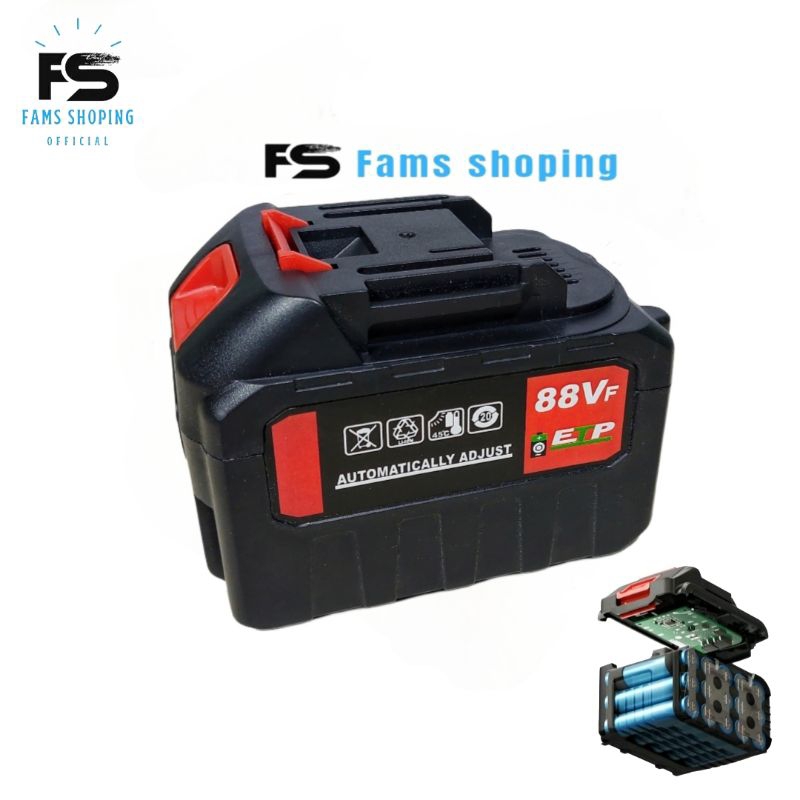 BATERAI IMPACT WRENCH 88VF JLD GTOOLS KAMOLE APR 88VF BATERAI BOR CORDLESS IMPACT GERINDA DLL