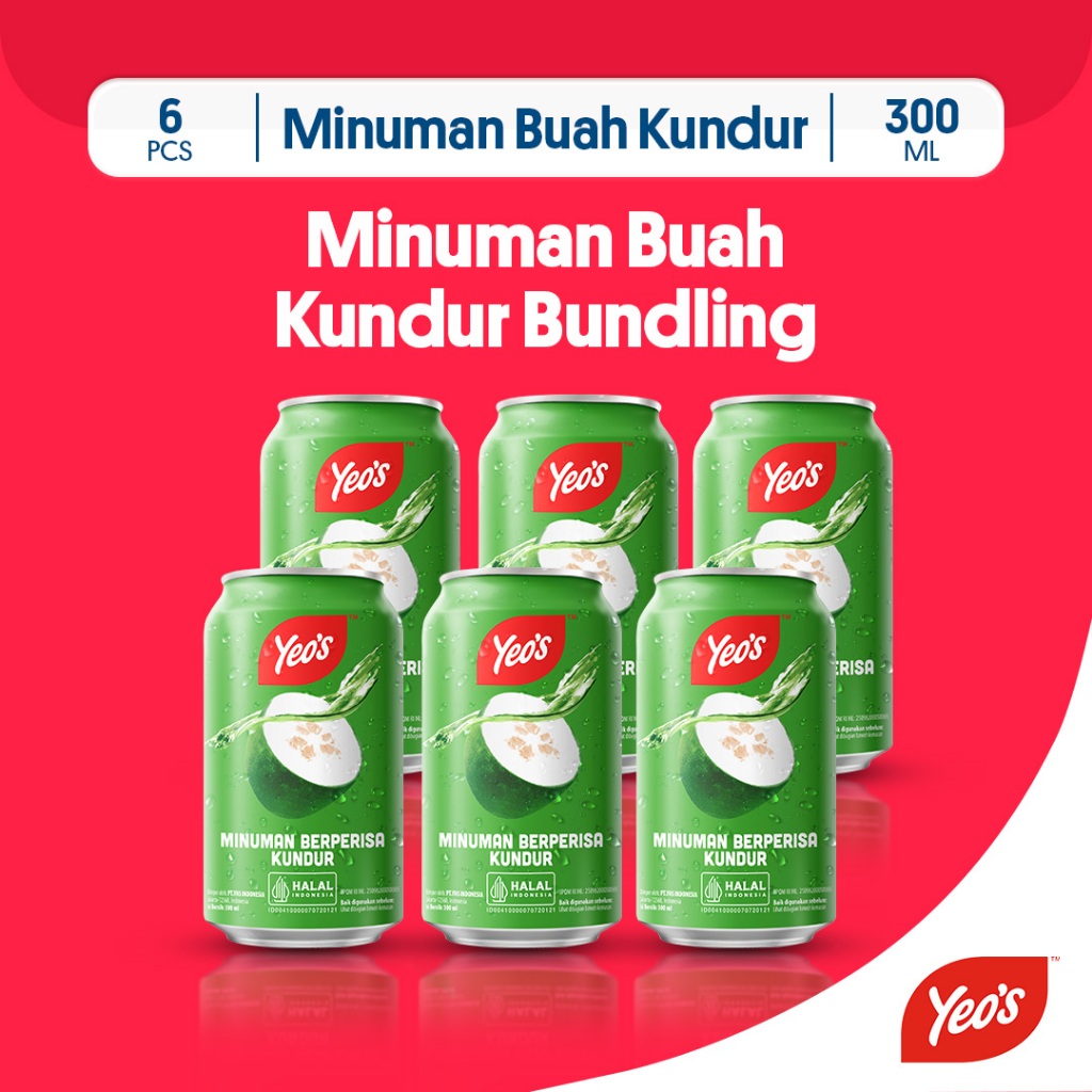 

Yeos Minuman Kaleng Buah Kundur (Grass Jelly Wintermelon) 300ml - 6 Pcs