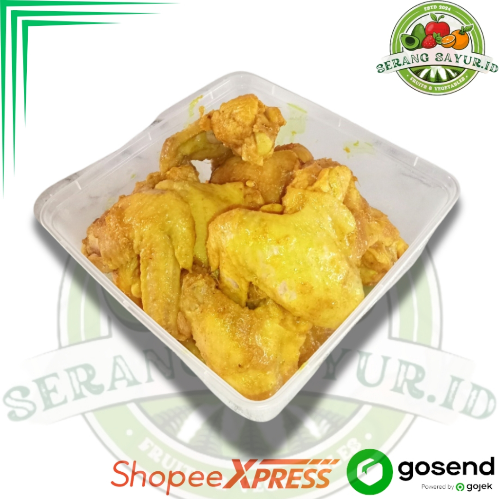 

SAYAP AYAM UNGKEP BUMBU KUNING 500 GR - 1 KG