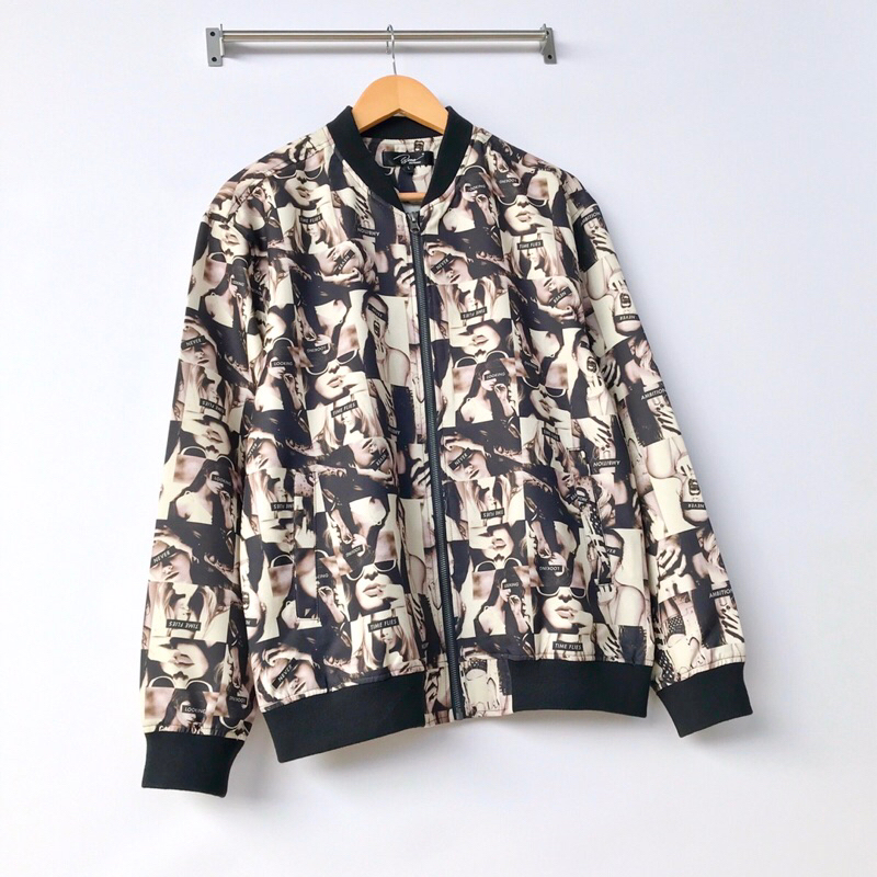 L/XL Jaket AOP Full Print BENO Original Vintage Y2K Streetwear Style