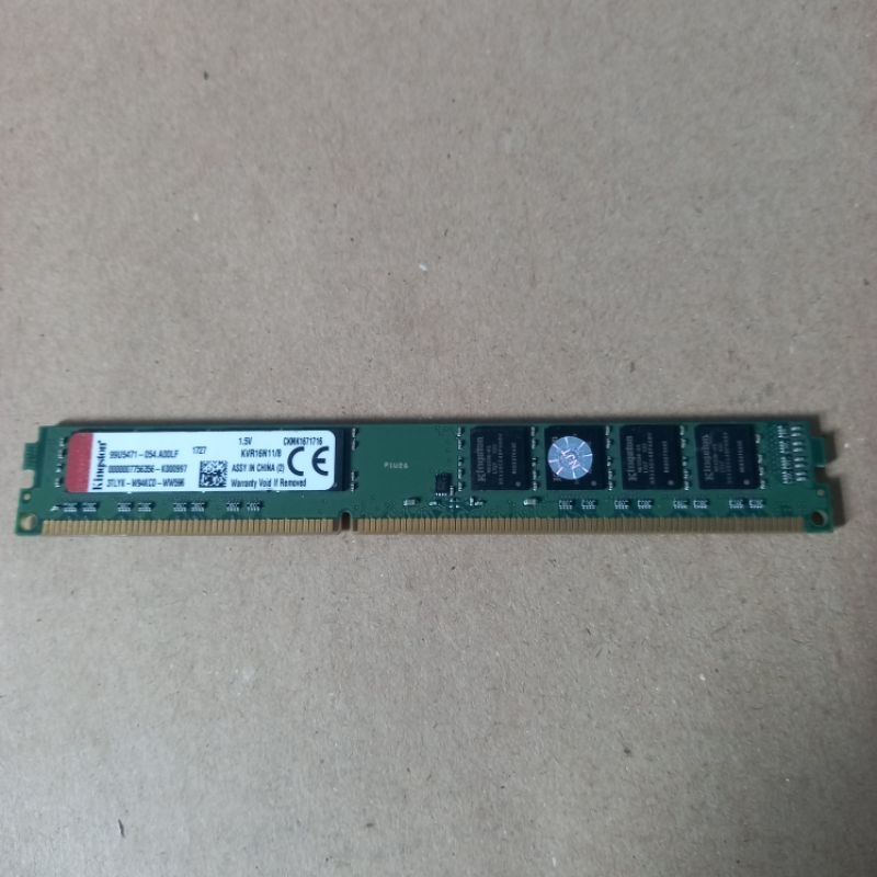 DDR3 Kingston 8GB 1,5v 1600MT/s Non-ECC Unbuffered DIMM