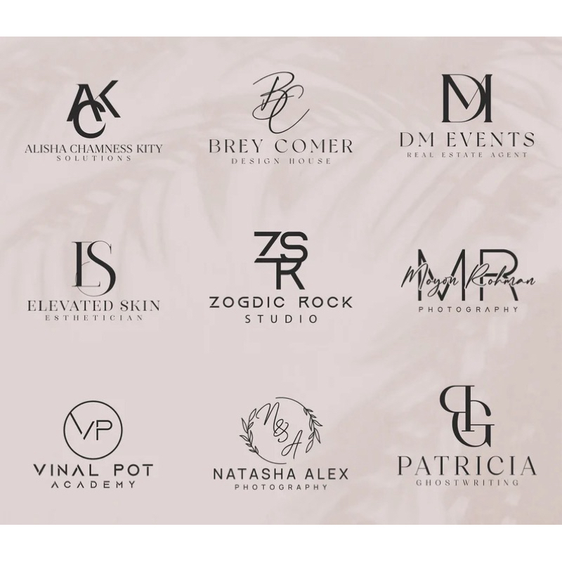 (DRAN PATRICIA MONOGRAM) JASA BIKIN DESAIN LOGO SIMPLE ELEGAN