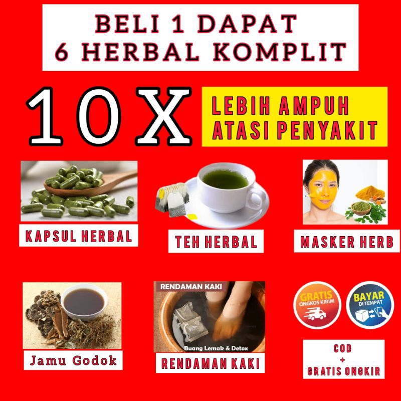 

5 PAKET HERBAL KOMPLIT Beli 1 dapat 8 BONUS Sekaligus. kapsul herbal teh Masker kelor Jamu godok Rendaman kaki moringa sambiloto purwoceng bawang dayak temu lawak jati cina insulin sambung nyawa cod gratis ongkir