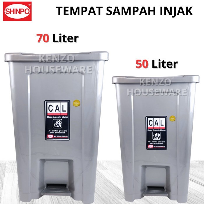 KARGO Tempat Sampah Injak 50 Liter SIP 750 Tempat Sampah Segi Challenge Tong Sampah Besar
