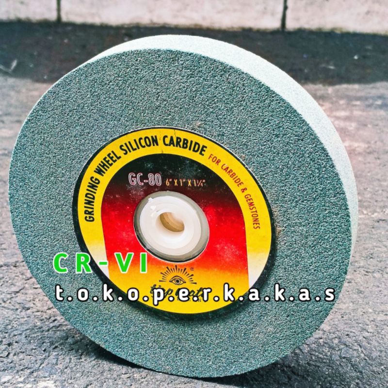 Batu Gerinda Duduk Tjap mata 6 inch Grit 80 Grit 100 Grit 120 Batu gerinda Asah