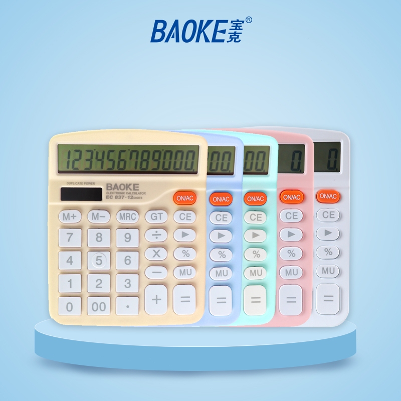 

BAOKE Kalkulator Meja / Desktop Calculator Layar 12 Digit Warna Lucu EC837