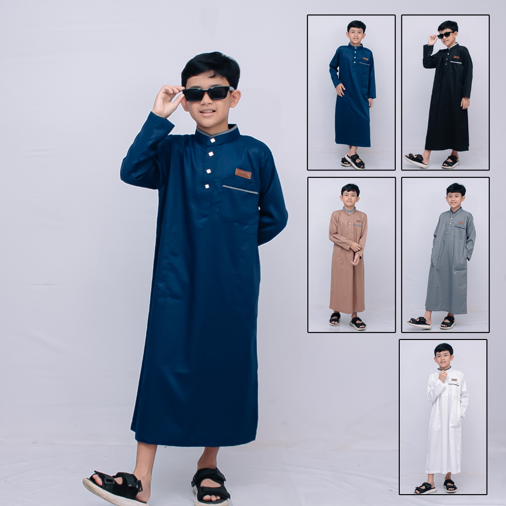 ORIGINAL JUBAH ANAK LAKI LAKI PUTIH PREMIUM / BAJU JUBAH GAMIS ANAK LAKI LAKI UMUR 3-12 TAHUN BAHAN