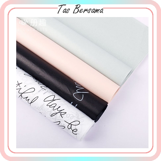 

Kertas Bunga Buket Tissue Wajik Motif Tulisan Flower Wrapping Paper Wajik Cellophane kb6302 KB6303