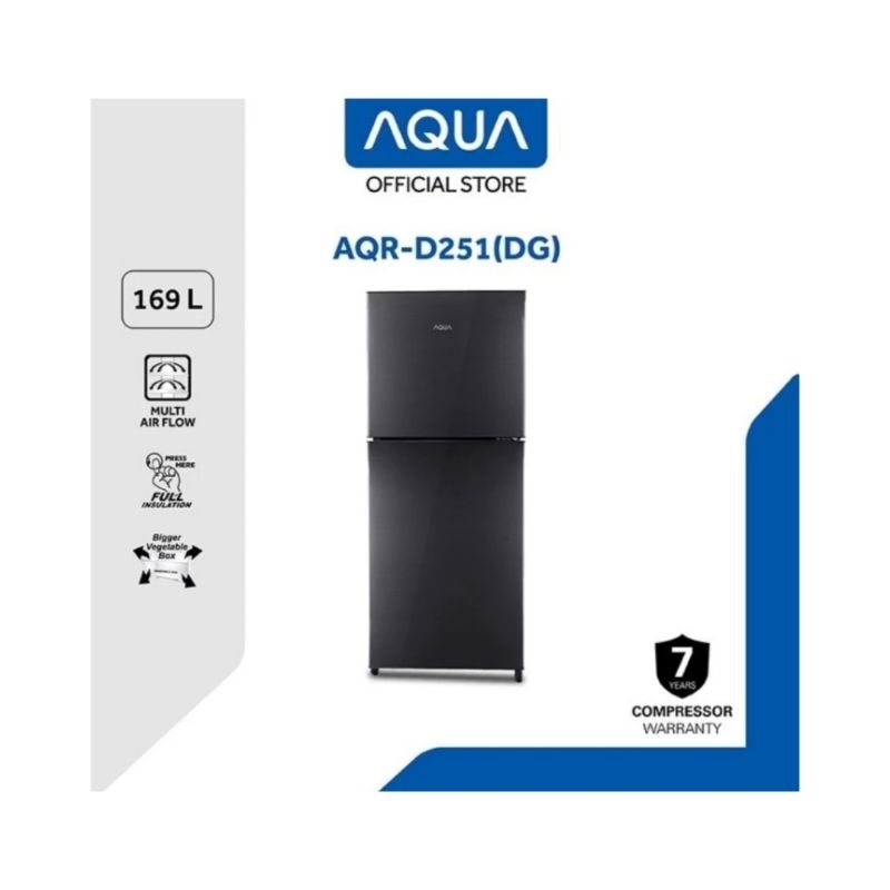 Kulkas Aqua 2 Pintu AQR D251DG No Frost