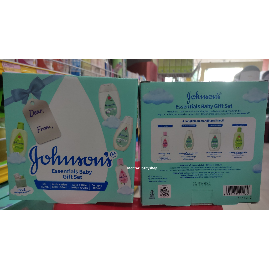 Paket Johnsons Essential Johnson baby gift set paket perlengkapan bayi kado bayi toiletris