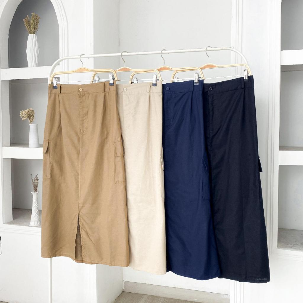 ROK WANITA KOREAN STYLE/ SKRIT KOREAN STYLE/ ROK PANJANG WANITA KEKINIAN