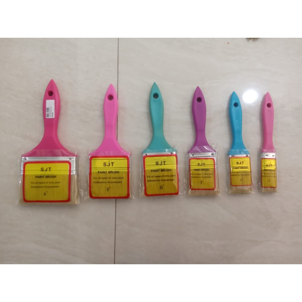 

Kuas Cat brush king / sjt SATUAN Ukuran 1 /1.5/ 2/ 2.5/ 3/ 4 Inch gagang plastik per pcs