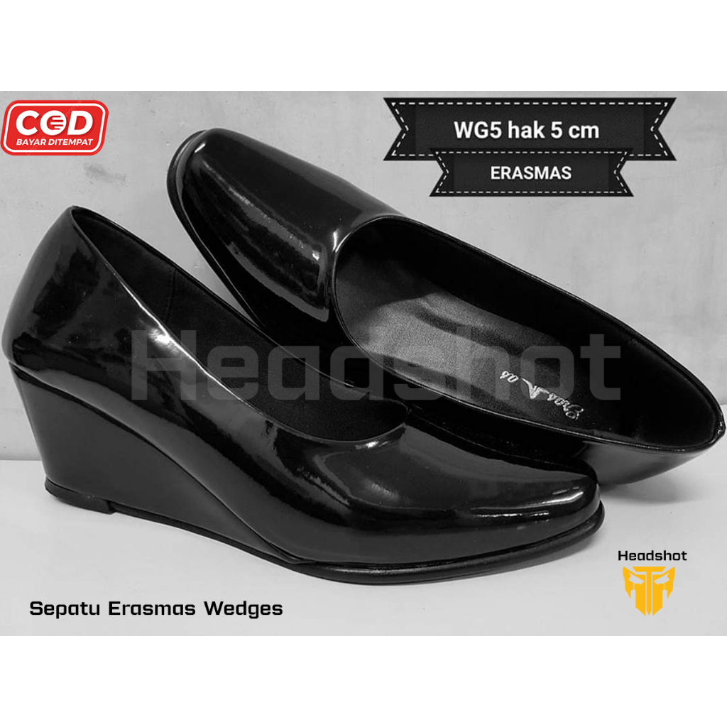 Sepatu Erasmas Wedges - Sepatu Persit Erasmas - Sepatu Dinas PDH Erasmas