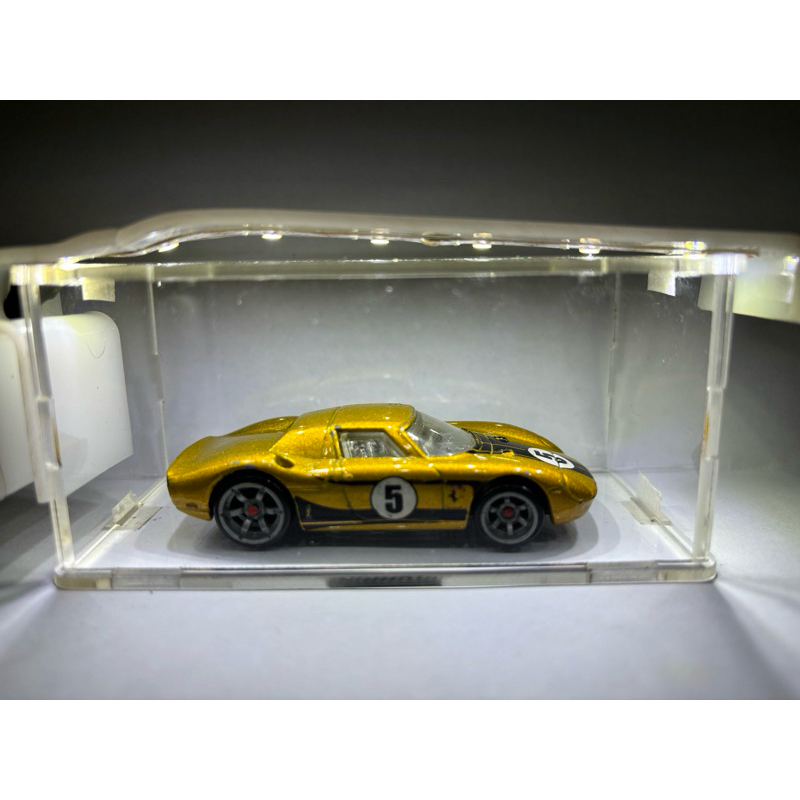 Hotwheels Ferrari racer 250 LM  gold loose + box akrilik