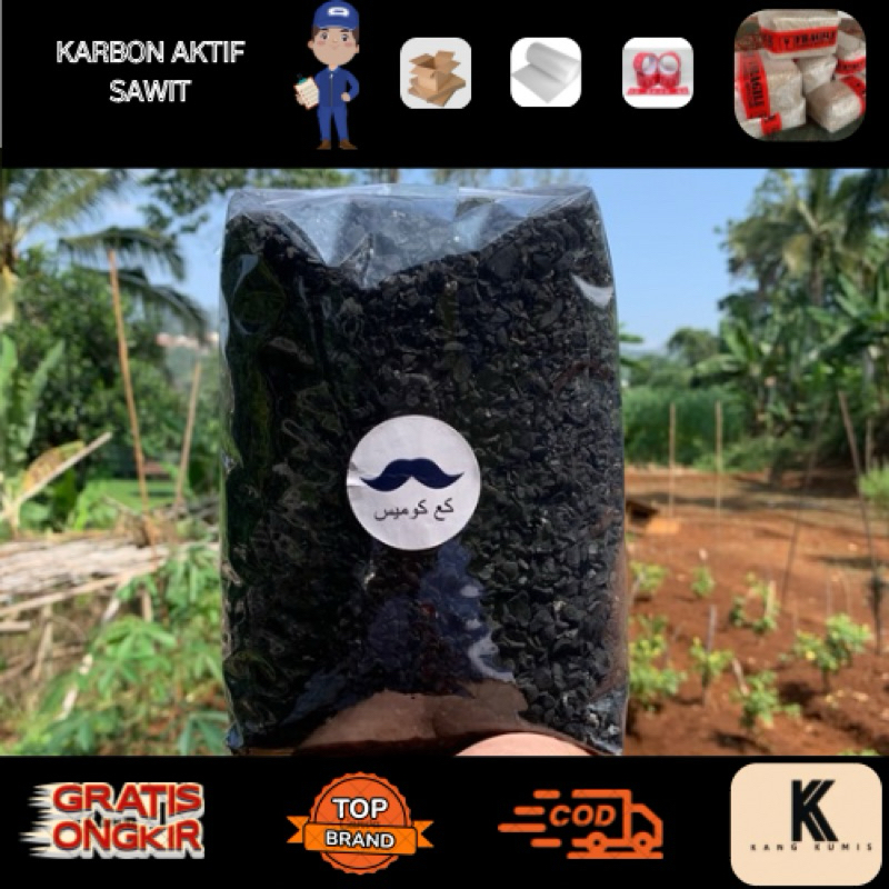 Karbon Aktif Kelapa Sawit 1Kg - Carbon Aktif Media Filter Saringan Air
