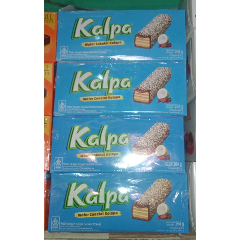 

KALPA WAFER COKLAT KELAPA 1 PAK isi 12 pcs,,uk 24gr.