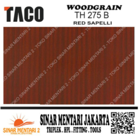 TACO HPL WOODGRAIN TH 275 B RED SAPELLI