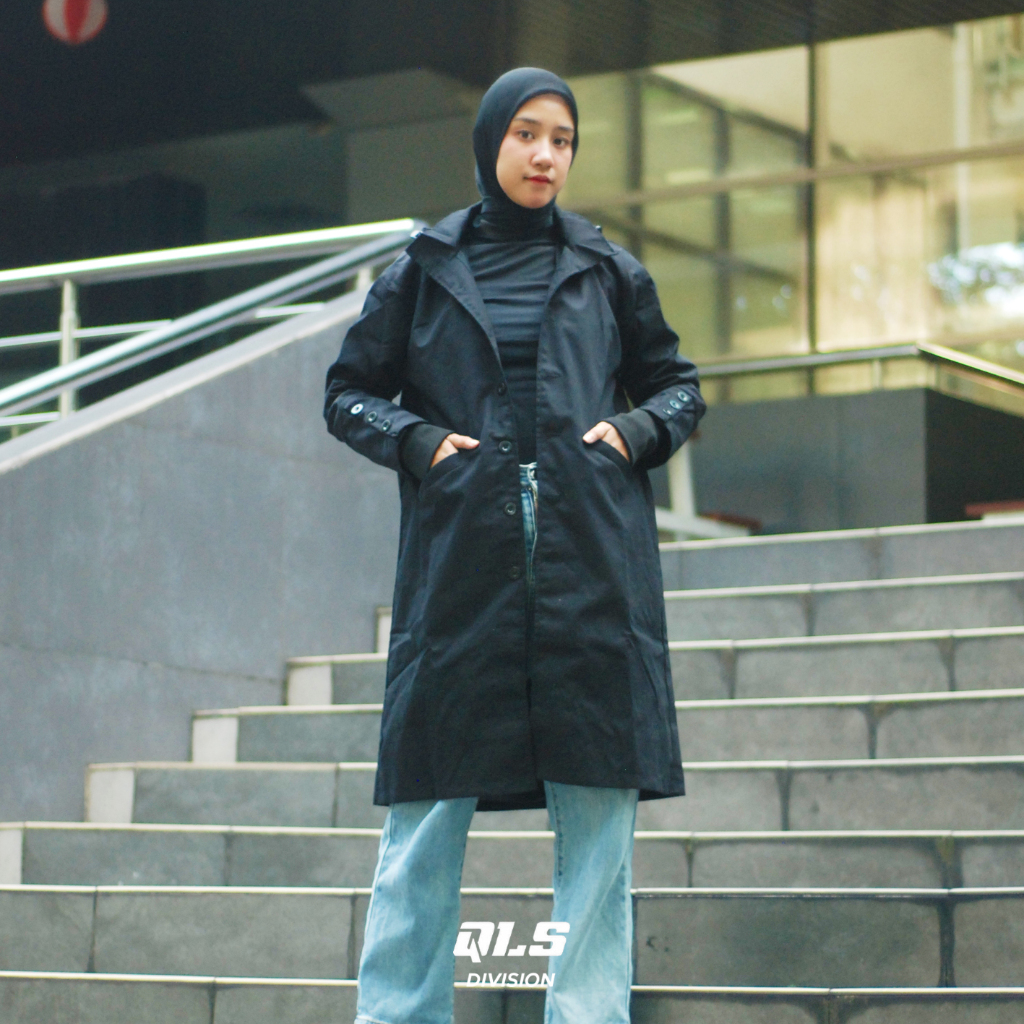 QLS Division Jacket Wanita Muslimah Hijaket wanita Long Hijab Hijaket Muslimah