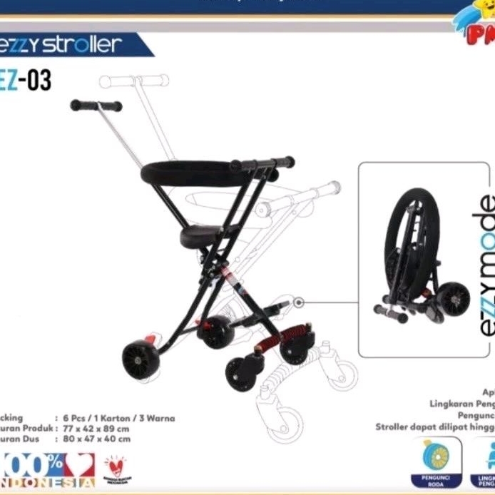 STROLLER ANAK PMB MICRO TRIKE / DORONGAN ANAK EZZY MODE LOKAL EZ03 / EZ-03 / EZ 03