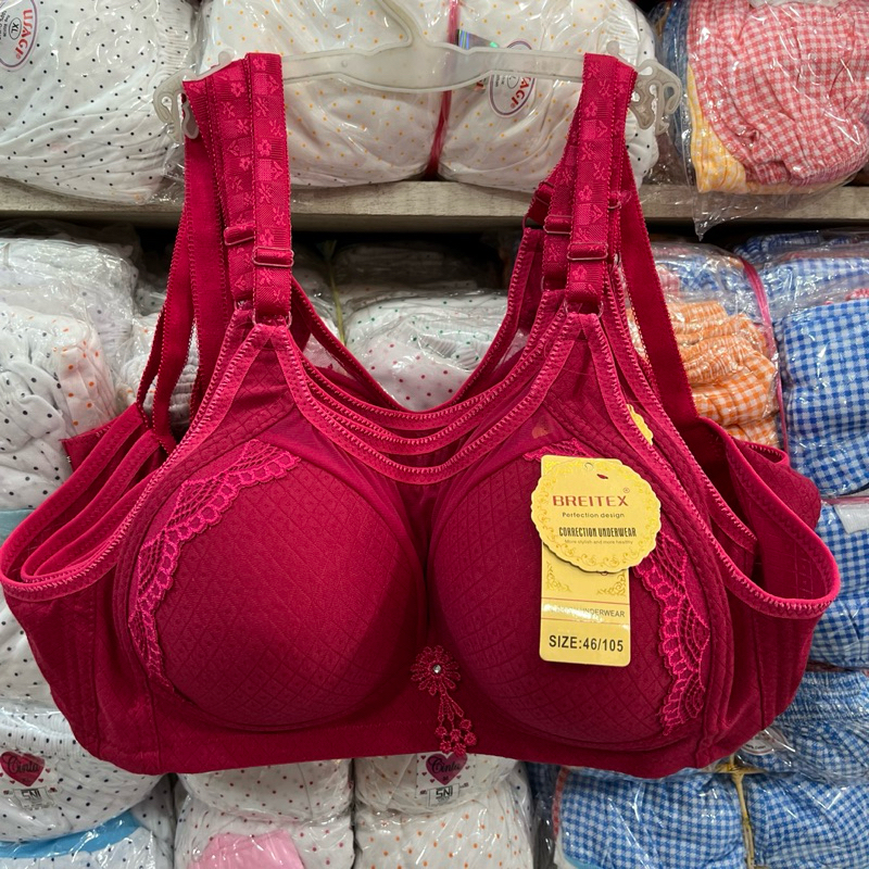 (3 PCS)BH BRA BREITEX PAKAI BUSA TANPA KAWAT KAIT 3