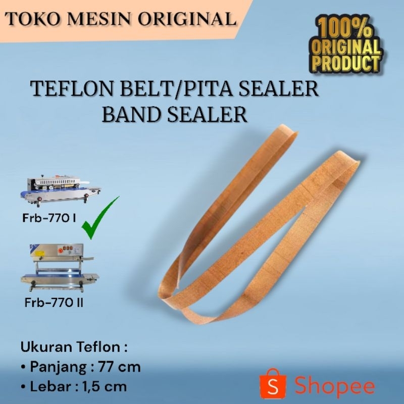 Teflon Belt Kain Pita Sealer 770 mm Band Sealer Frb