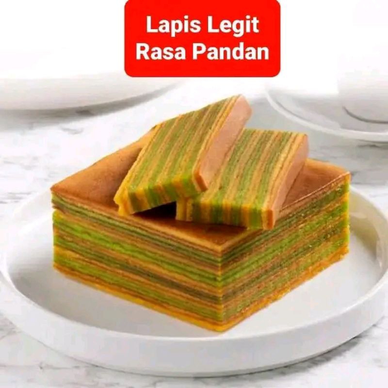 

Lapis Legit Rasa Pandan 800gram (ukuran 17x17cm)