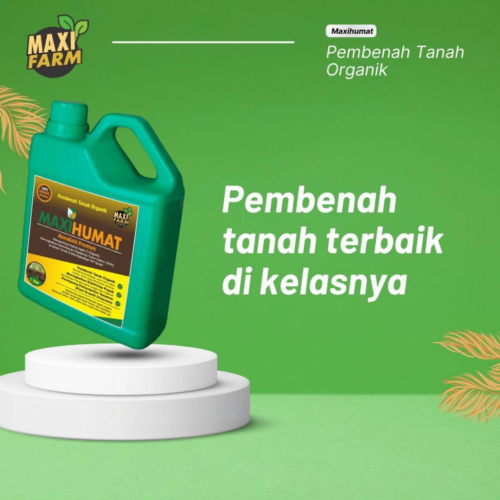 Pupuk Pembenah tanah MAXIHUMAT organik dekomposer penyubur tanah memperbaiki PH hayati penggembur