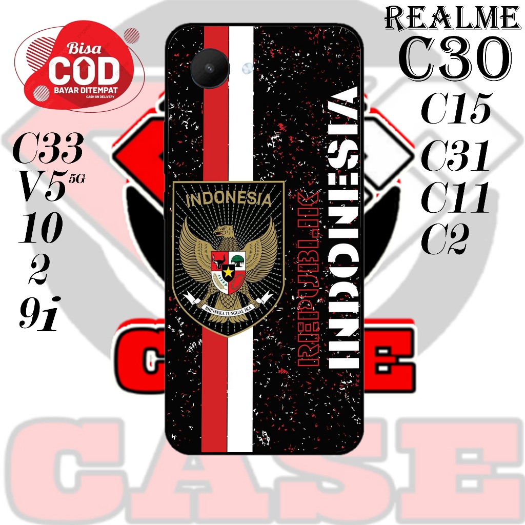 DKC MOTIF TIMNAS INDONESIA HARDCASE  REALME C30 /  C31 / C33 / C15 / C11 / C2 / REALME 2 / REALME 10