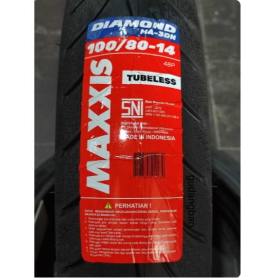 BAN LUAR MAXXIS 14-100/80 48P MA-3DN DIAMOND TUBELESS