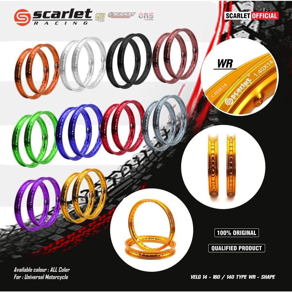 Velg Motor Scarlet Racing Original RING 17