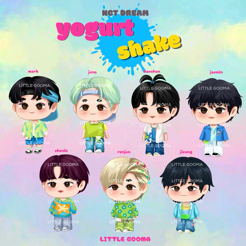 Keychain NCT DREAM Yogurt shake by Little Gooma - Gantungan Kunci NCT DREAM - Gantungan Kunci NCT