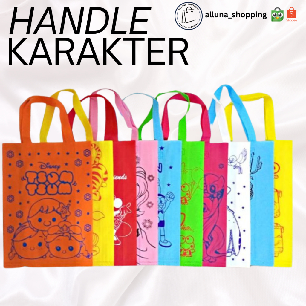

[12 PCS] Tas Spunbond Motif Karakter Anak Souvenir Goodie bag