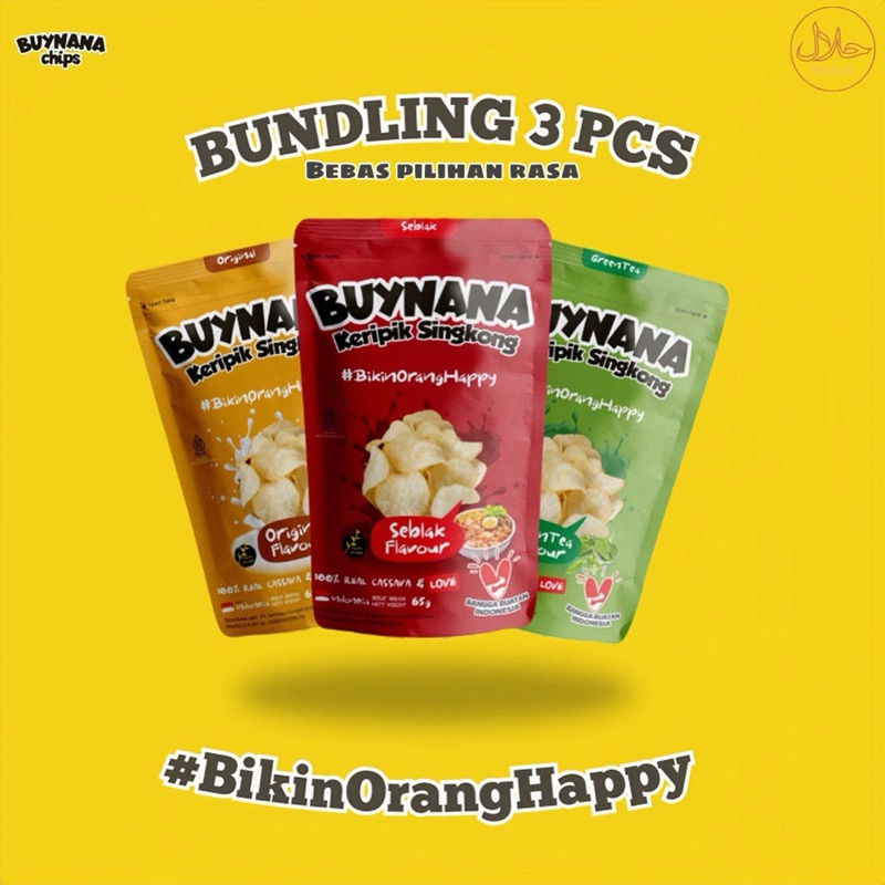 

Buynana Chips [PAKET BUNDLING 3 PCS] Keripik Singkong