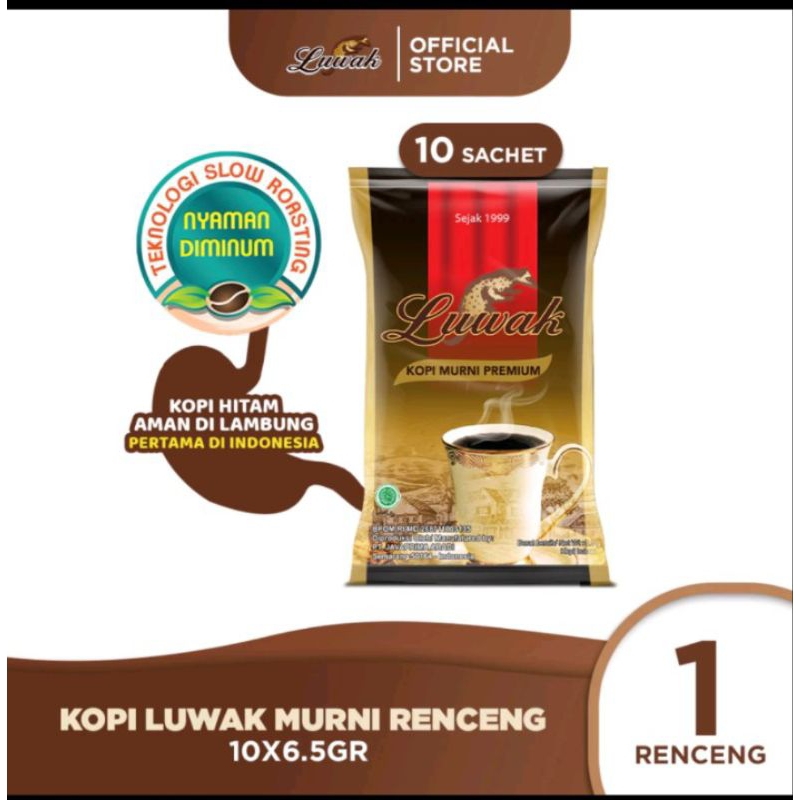 

KOPI LUWAK MURNI ISI 10 SACHET @6.5 gram