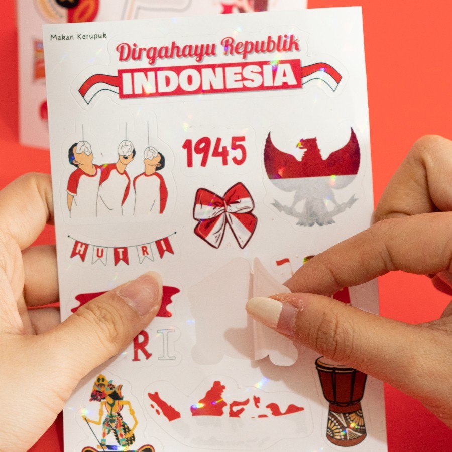 

Stiker Hologram Kemerdekaan Indonesia HUT RI Sticker Scrapbook Independence Day