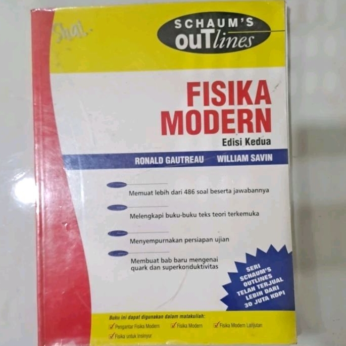 BUKU ASLI ORIGINAL, Fisika Modern Schaum's Outlines Edisi Kedua. BEKAS PAKAI, Modern Physics • kerta