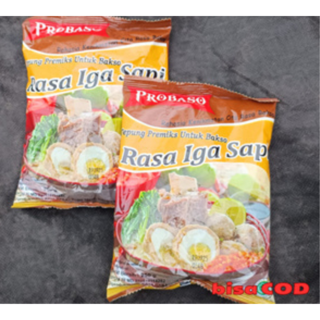 

Probaso tepung adonan bakso rasa iga sapi spesial instan 250g membut bakso lebih mudah