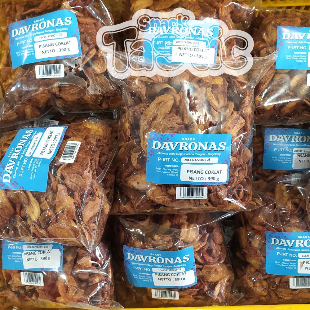 

KERIPIK PISANG COKLAT 290GR DAVRONAS / camilan dan oleh-oleh khas Magelang, Jogja, Purworejo, Wonosobo