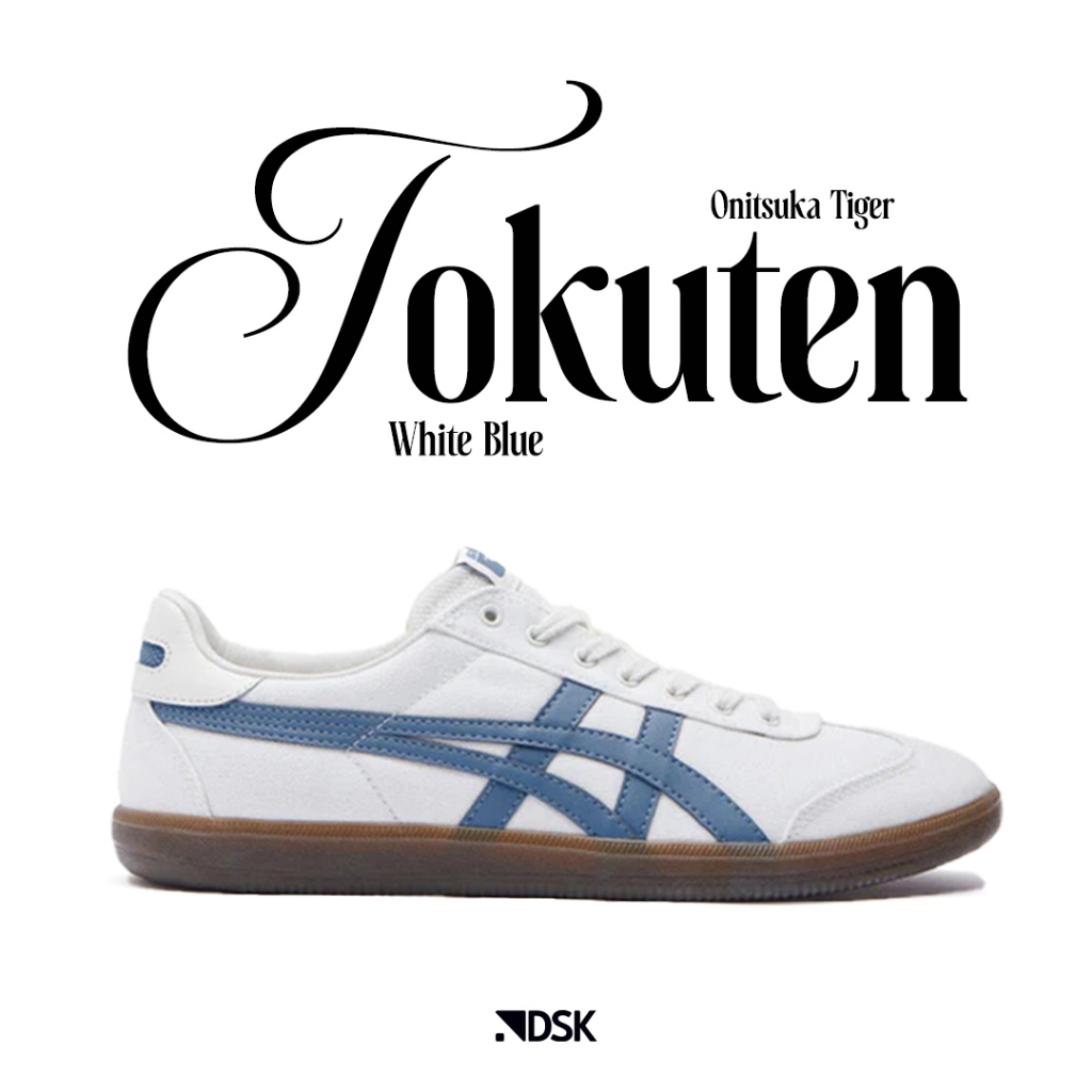 Onitsuka Tiger Tokuten White Blue 100% Original Sneakers Casual Pria Wanita Sepatu Ori Murah Sepatu 