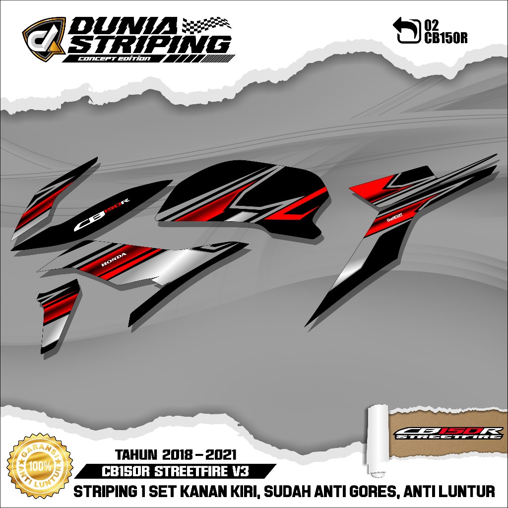Striping Stiker Lis Variasi CB150R NEW Streetfire 2018/2019/2020