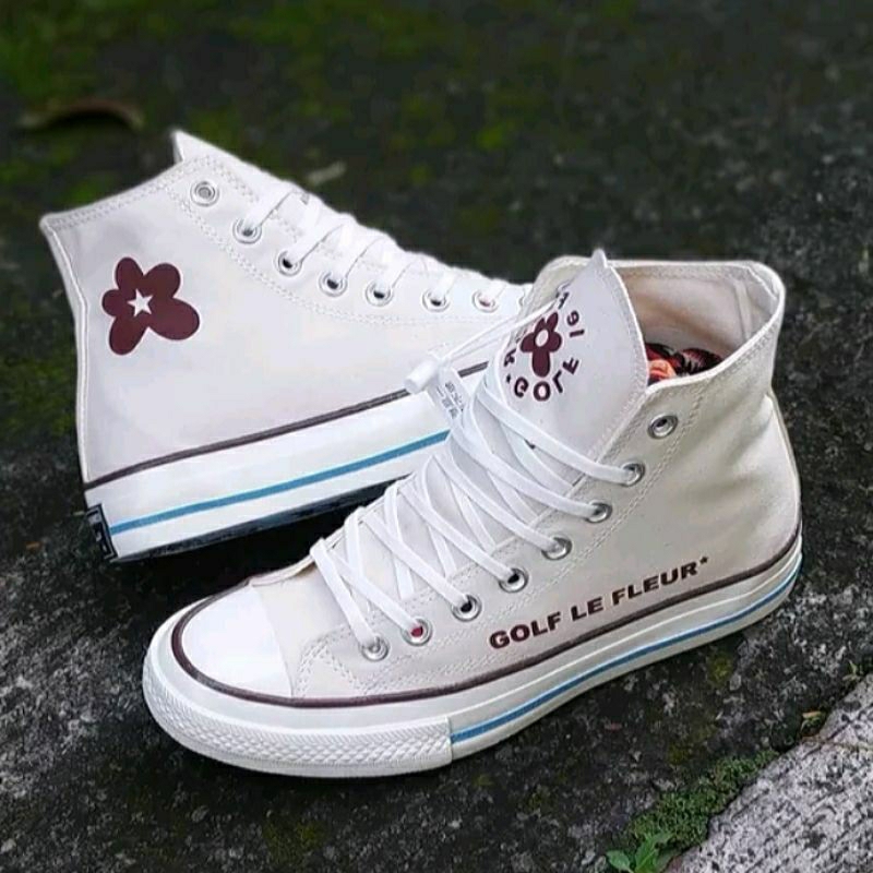 Sepatu Sneakers Wanita Converse X Golf Le Fleur Chuck Taylor All Star 70S High Original BNIB