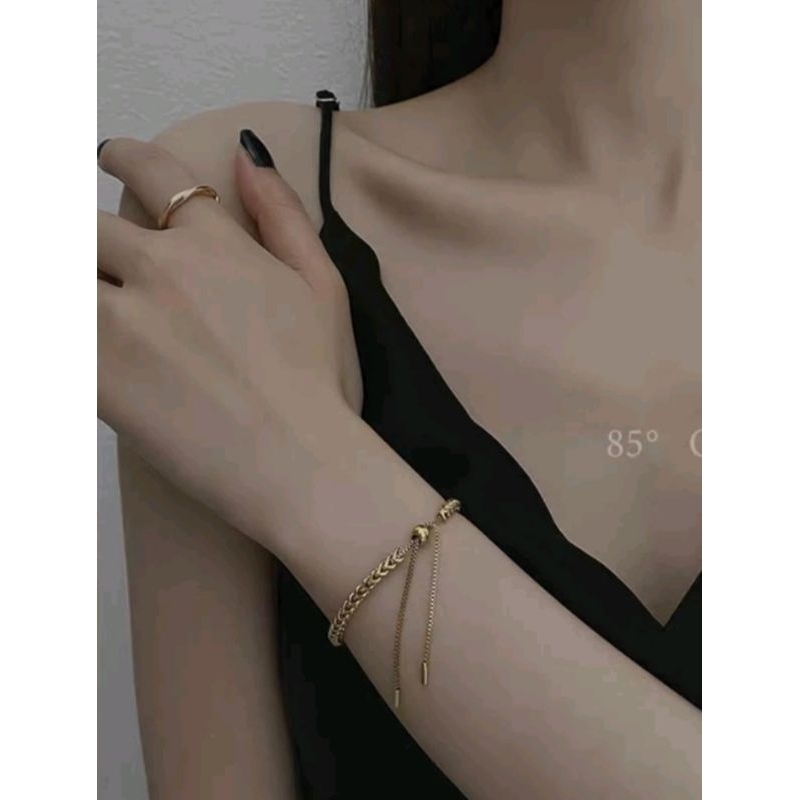 Gelang serut sisik naga titanium simple