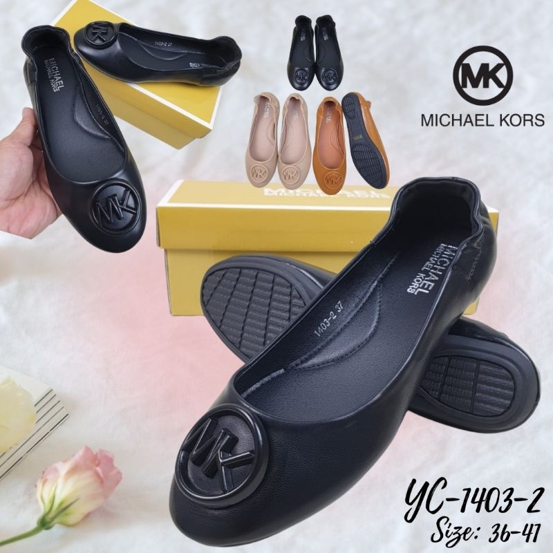 Sepatu MK YC1403-2 Lillie Logo Ballet Flat / sepatu wanita mk flat stylish dan modis