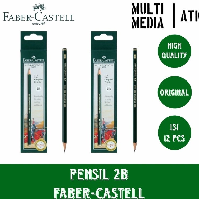 

ORIGINAL PENSIL PENCIL 2B FABERCASTELL ASLI KODE T1N4