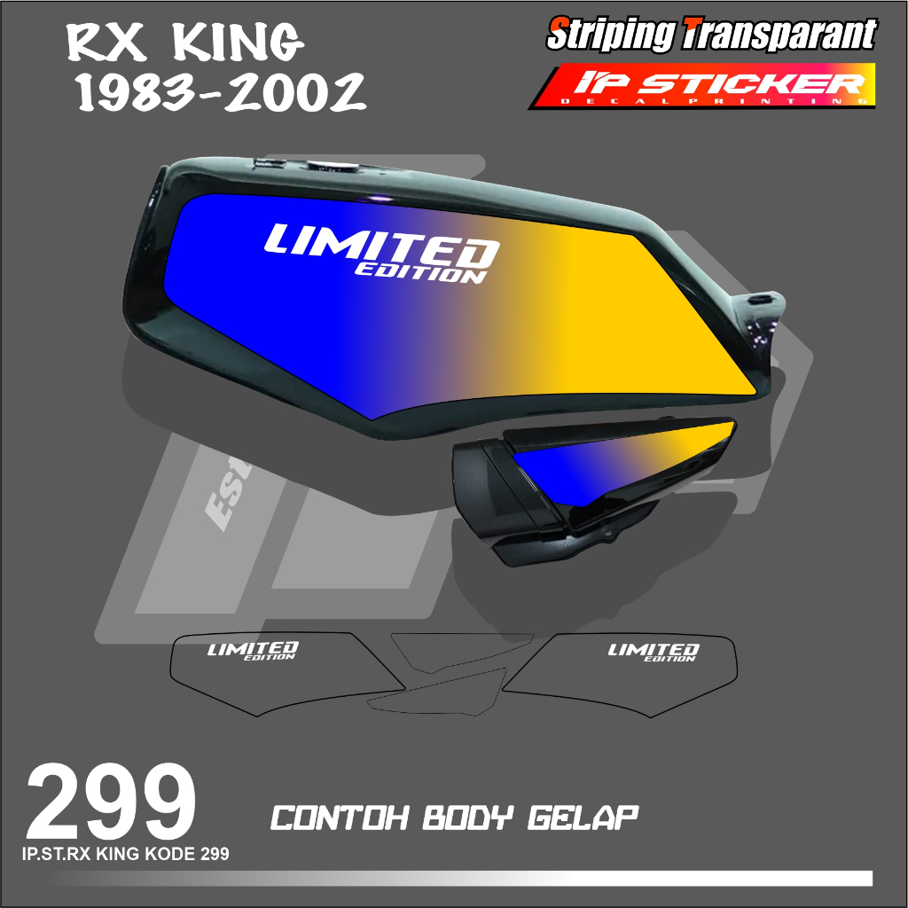 RX KING 1983 - 2002 (COD) STIKER STRIPING MOTOR YAMAHA RX KING FI HOLOGRAM DAN TRANSPARAN