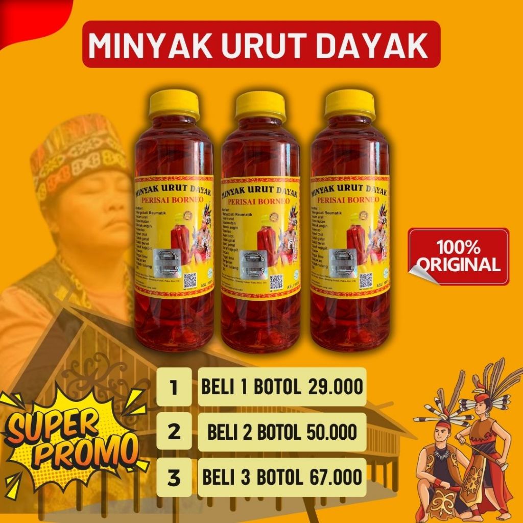 Distributor Minyak Dayak Kalimantan ibu Ida Minyak Urut Dayak