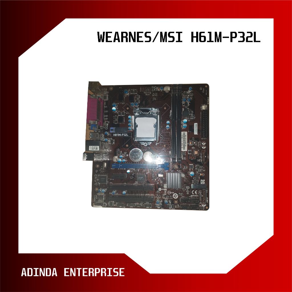MOTHERBOARD WEARNES H81M-P32L DAN PROCESSOR