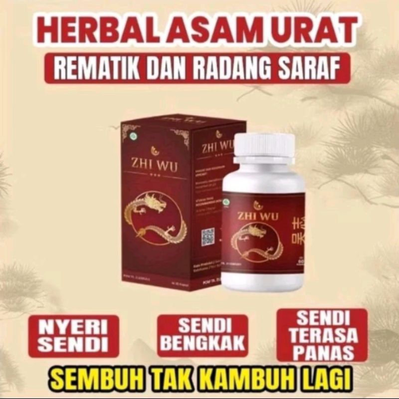 100% Original Zhi Wu Obat Herbal Cina Obati Rematik, Asam Urat, Kolesterol & Nyeri Sendi Ampuh BPOM