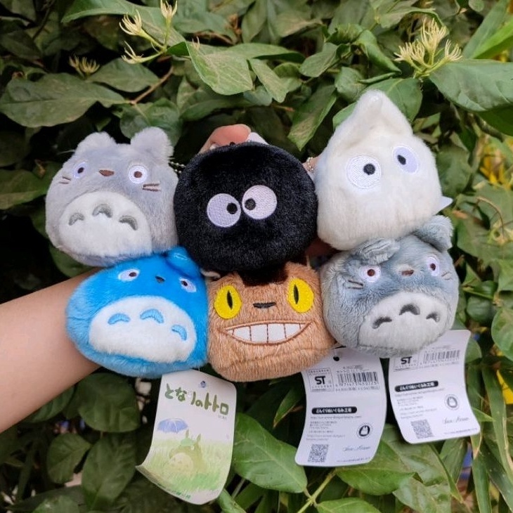 KODE U6G8 SUN ARROW Gantungan Kunci Boneka Catbuss Totoro Biru Putih Kutu Hitam STUDIO GHIBLI ORIGIN