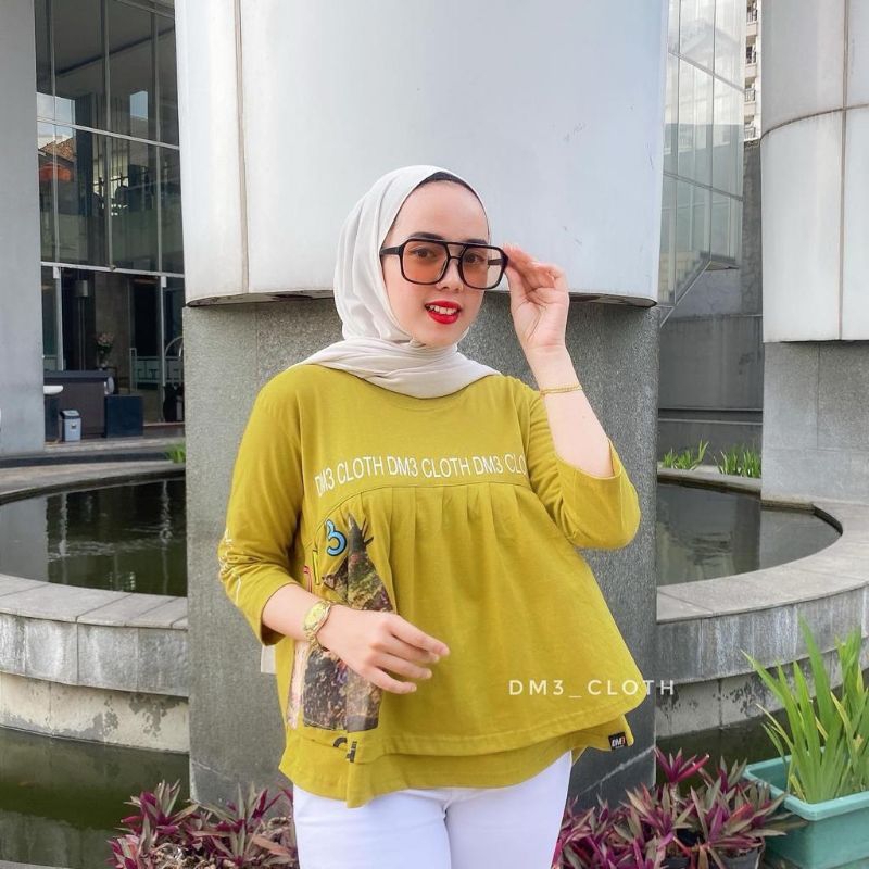 atasan DM3. Top mesir Dm3. kekinian. atasan rempel wanita. kaos wanita.